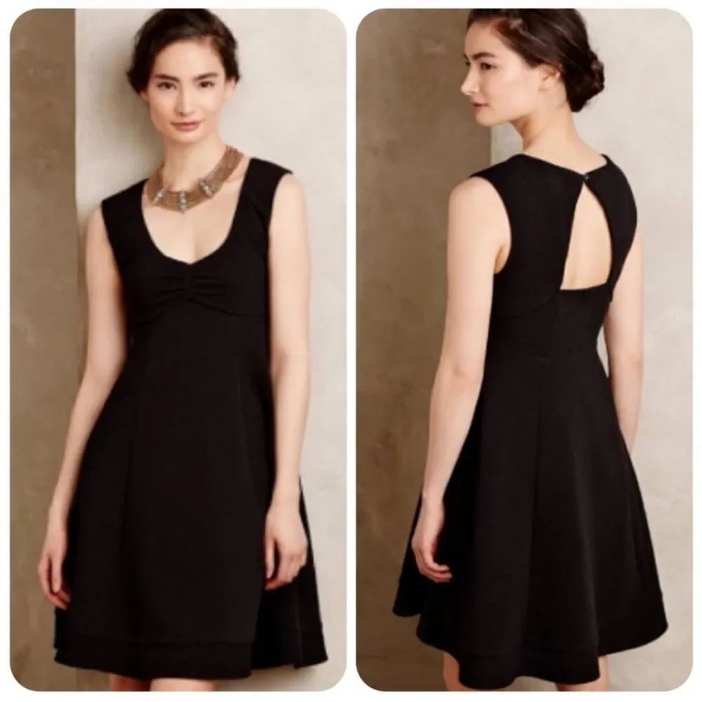 Anthropologie Fairchild Stretchy Maeve Dress in Black Size XXS